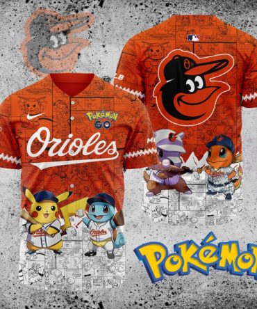 Premium Mlb Baltimore Orioles X Pokemon Custom Baseball Jersey