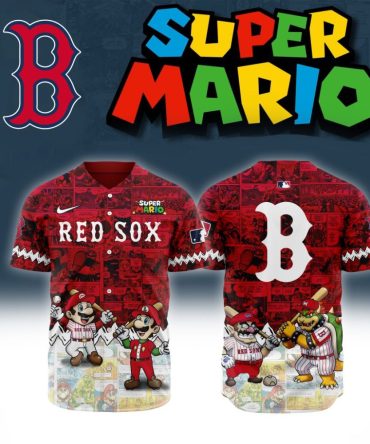 Premium Mlb Boston Red Sox X Super Mario Custom Baseball Jersey