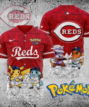 Premium Mlb Cincinnati Reds X Pokemon Custom Baseball Jersey