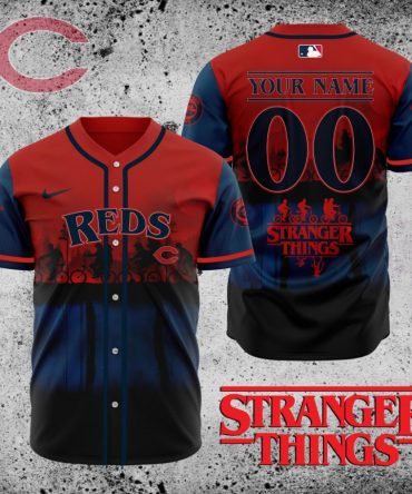 Premium Mlb Cincinnati Reds X Stranger Things Custom Baseball Jersey