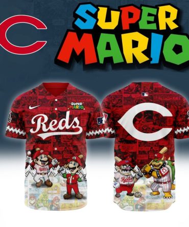 Premium Mlb Cincinnati Reds X Super Mario Custom Baseball Jersey