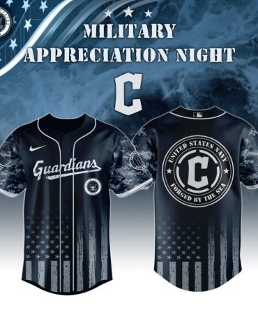Premium Mlb Cleveland Guardians Navy Military Appreciation Custom Baseball Jersey