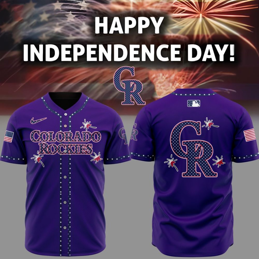 Premium Mlb Colorado Rockies Happy Independence Day Custom Baseball Jersey