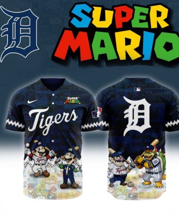 Premium Mlb Detroit Tigers X Super Mario Custom Baseball Jersey