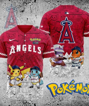 Premium Mlb Los Angeles Angels X Pokemon Custom Baseball Jersey