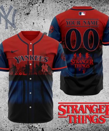 Premium Mlb New York Yankees X Stranger Things Custom Baseball Jersey