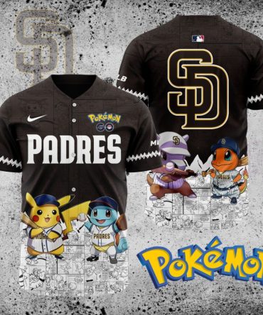Premium Mlb San Diego Padres X Pokemon Custom Baseball Jersey