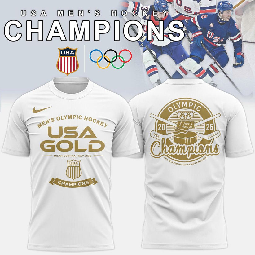 Usa Men’S Ice Hockey Team Olympic 2026 Champions T-Shirt