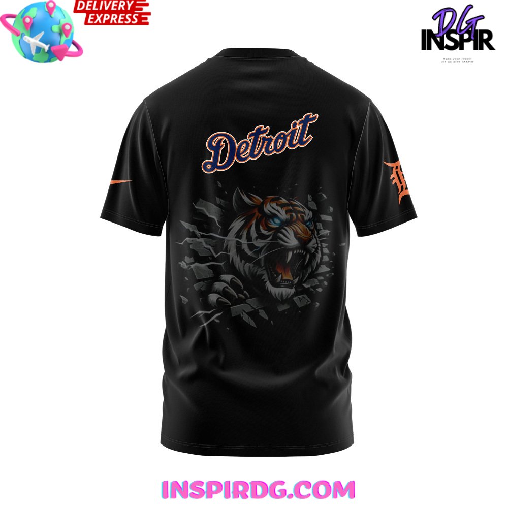 Detroit Tigers Gritty 2024 Black T-Shirt - Image 3