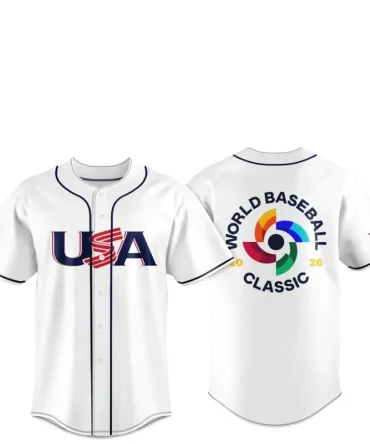 United States Team 2026 World Baseball Classic Jersey Print Multicolor
