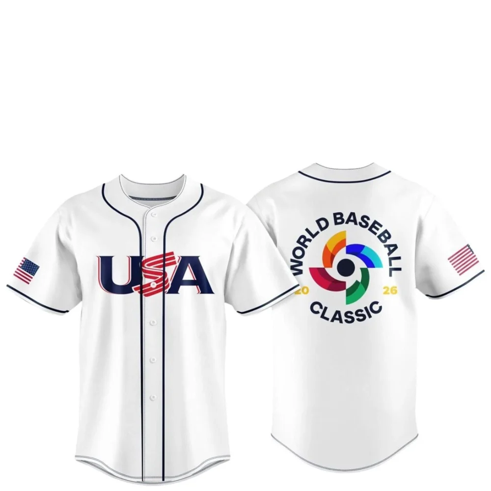United States Team 2026 World Baseball Classic Jersey Print Multicolor