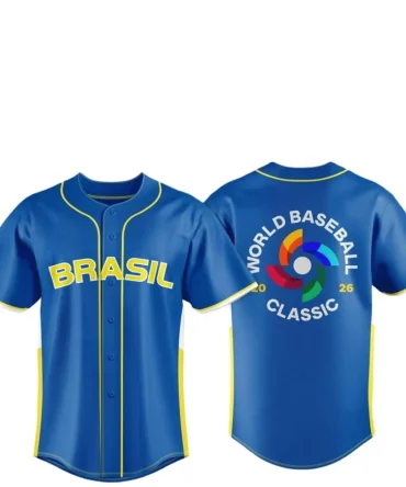 Brasil Team 2026 World Baseball Classic Jersey Print For Fan Gear Multicolor