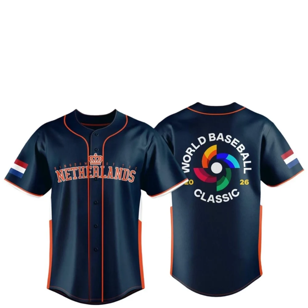 Netherlands Britain Team 2026 World Baseball Classic Jersey Print Multicolor