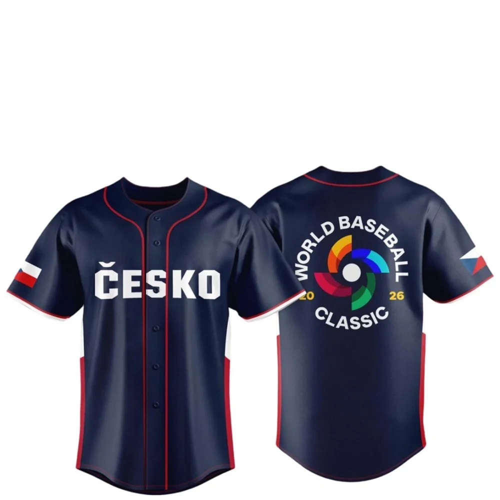 Czech Rebublic Team 2026 World Baseball Classic Jersey Print Multicolor