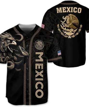 Mexico Heat Baseball Jersey – Sporty & Stylish Button-Up