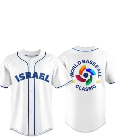 Israel Team 2026 World Baseball Classic Jersey Print For Fan Gear Multicolor