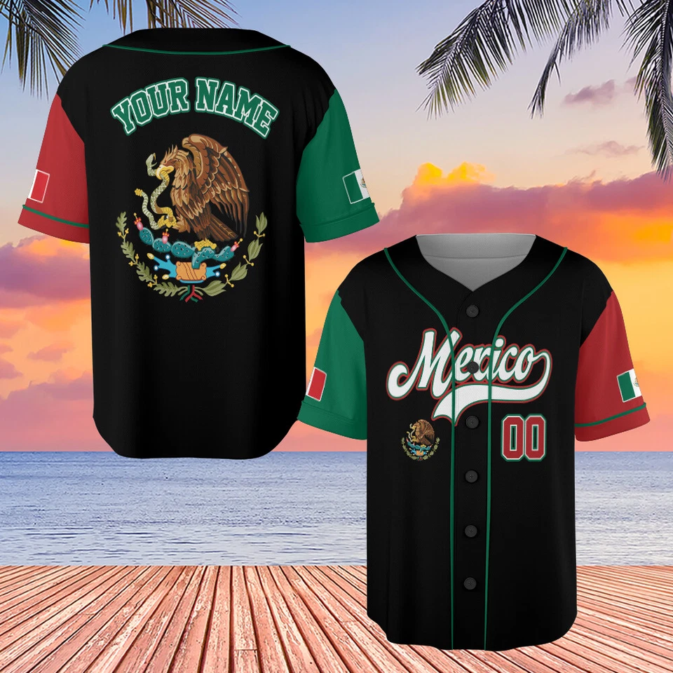 Personalized Mexico Baseball Jersey, Mexican Jersey Shirt, Mexico Baseball Shirt