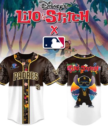 San Diego Padres Mlb X Lilo & Stitch Custom Baseball Jersey