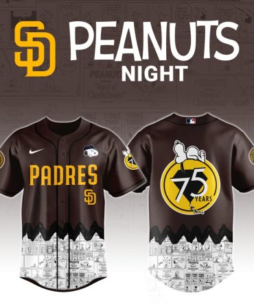 San Diego Padres X Peanuts Night Custom Baseball Jersey