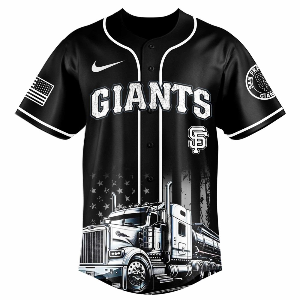 San Francisco Giants Mlb X Nation Truck Driver Appreciation Week Limited Edition Custom Baseball Jersey - Image 2