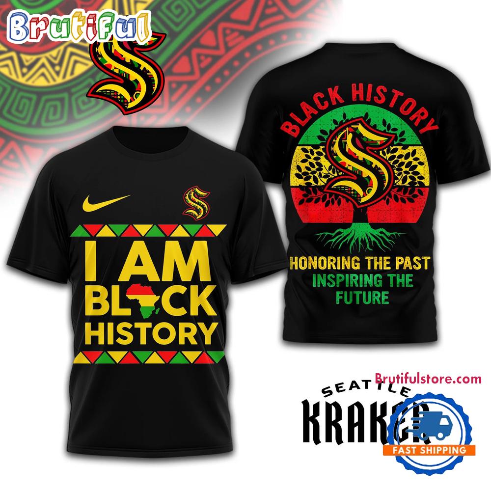 Seattle Kraken 2026 Nhl Black History Limited Edition 3D Shirt