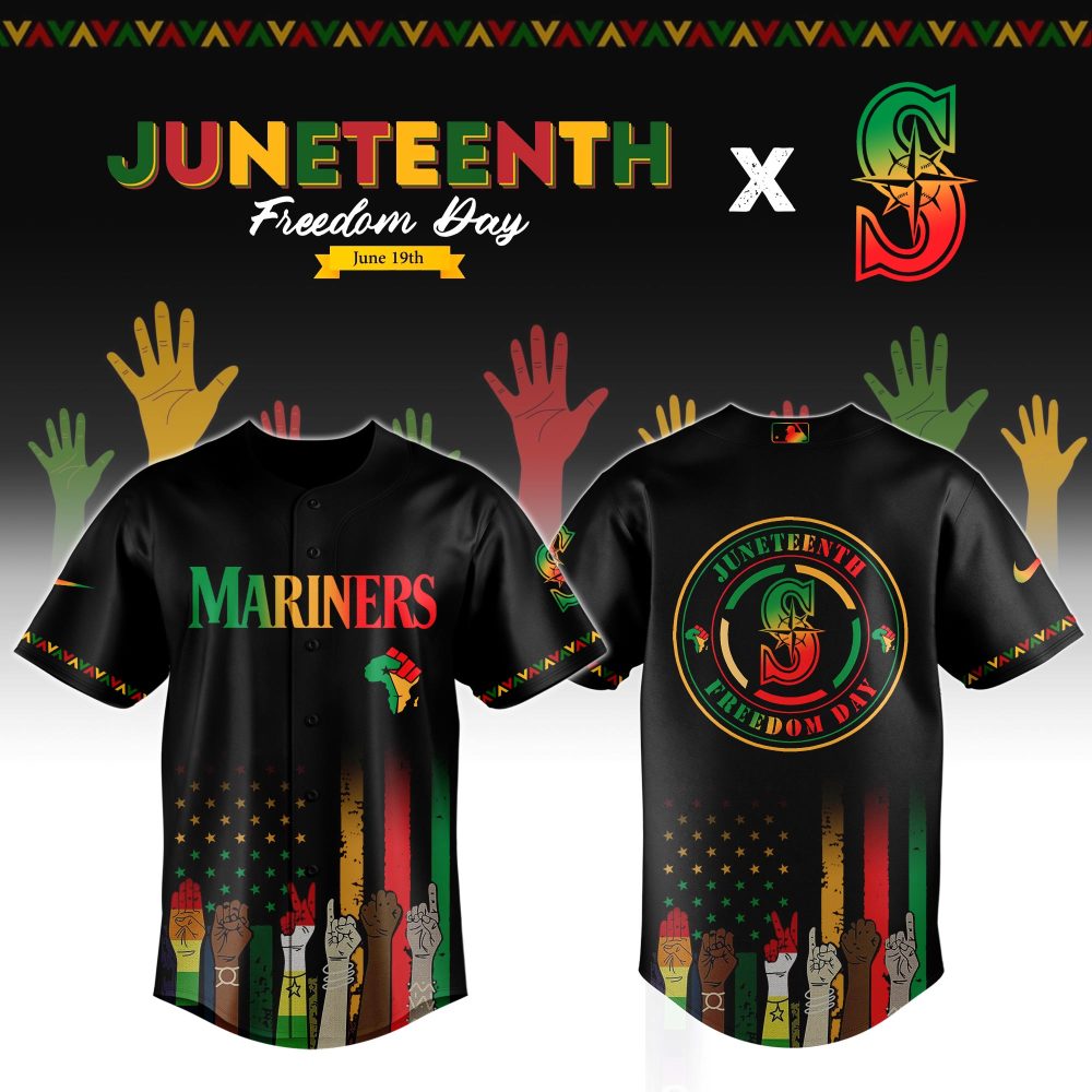 Seattle Mariners Mlb X Juneteenth Custom Baseball Jersey