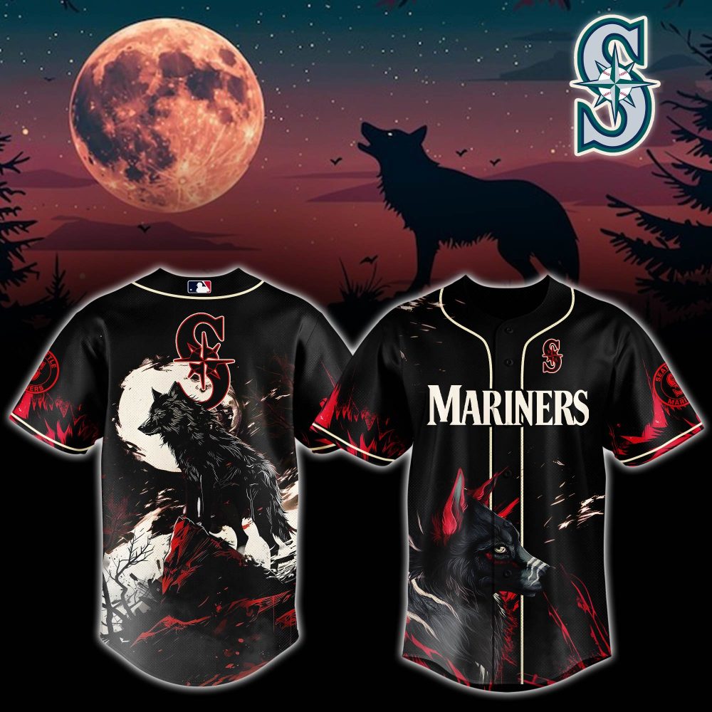 Seattle Mariners Mlb X Wolf Custom Baseball Jersey
