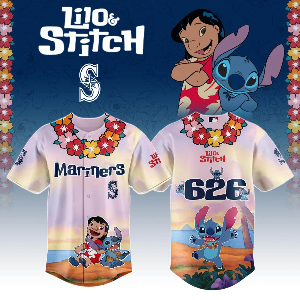 Seattle Mariners X Lilo & Stitch Special Edition Custom Baseball Jersey