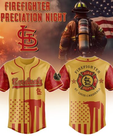 St. Louis Cardinals Mlb X Firefighter Appreciation Night Special Edition Custom Baseball Jersey