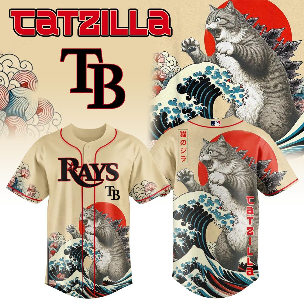 Tampa Bay Rays Mlb X Catzilla Style Japans Custom Baseball Jersey