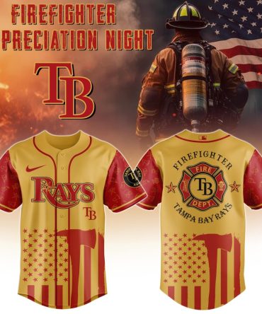 Tampa Bay Rays Mlb X Firefighter Appreciation Night Special Edition Custom Baseball Jersey