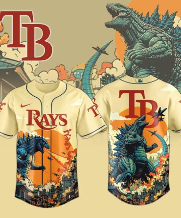 Tampa Bay Rays Mlb X Godzilla Attack Custom Baseball Jersey