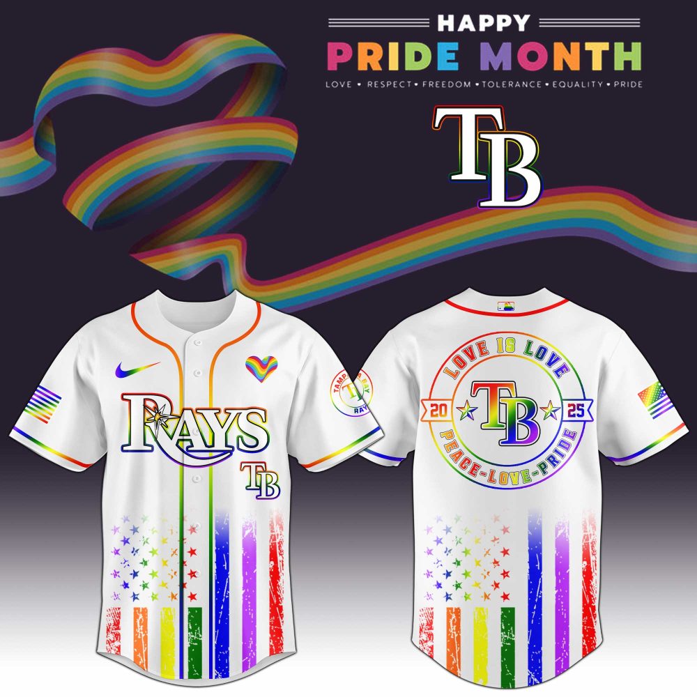 Tampa Bay Rays Mlb X Happy Pride Month Limited Edition Custom Baseball Jersey