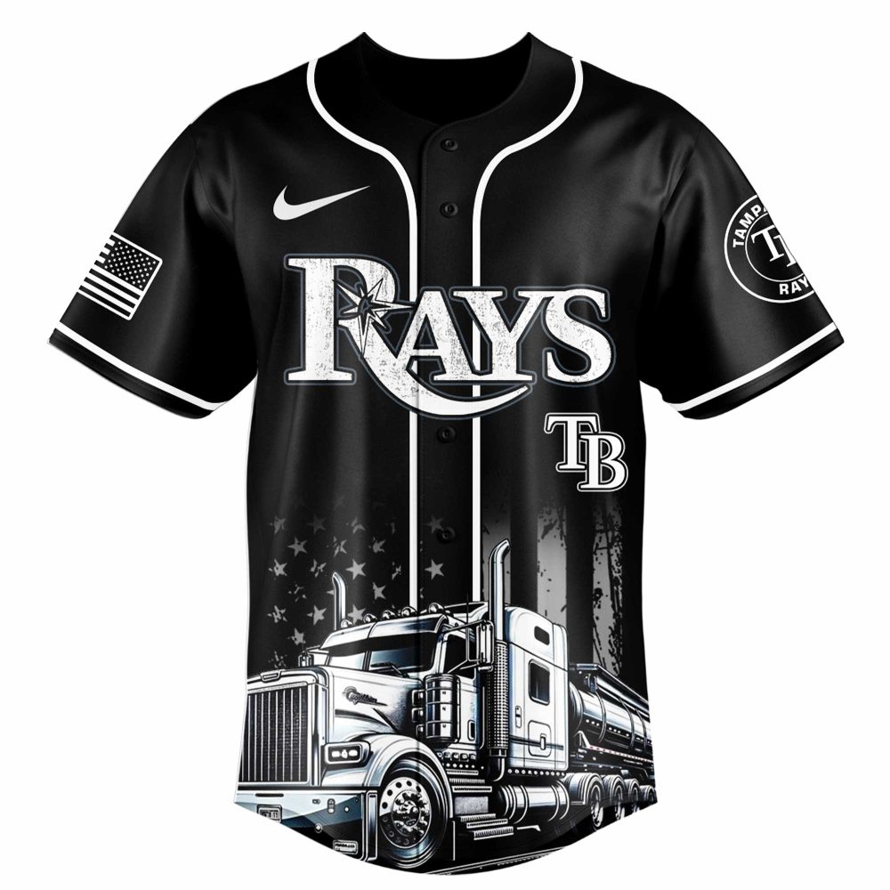 Tampa Bay Rays Mlb X Nation Truck Driver Appreciation Week Limited Edition Custom Baseball Jersey - Image 2