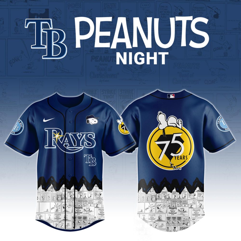 Tampa Bay Rays X Peanuts Night Custom Baseball Jersey