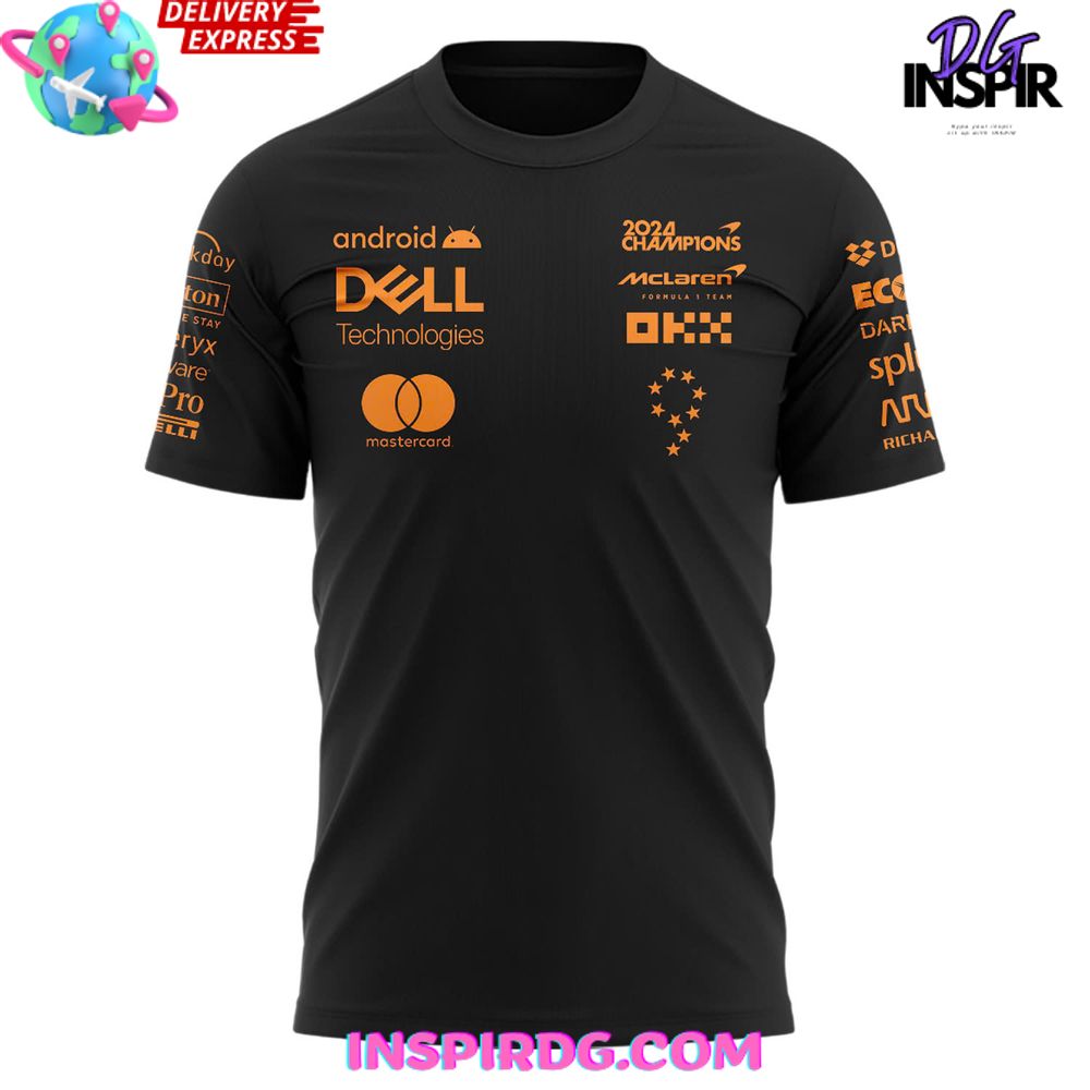 Mclaren Formula F1 Constructors Champions 2024 Black T-Shirt - Image 2