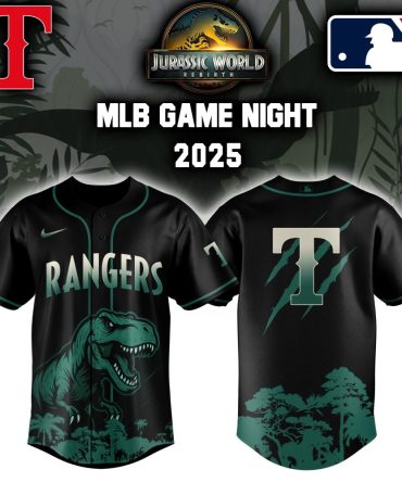 Texas Rangers X Mlb Jurassic World Custom Baseball Jersey