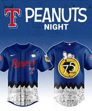 Texas Rangers X Peanuts Night Custom Baseball Jersey
