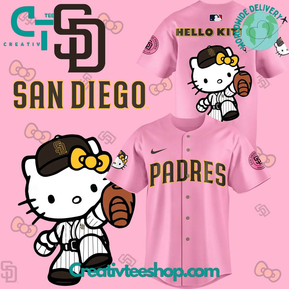 San Diego Padres Hello Kitty Pink Jersey