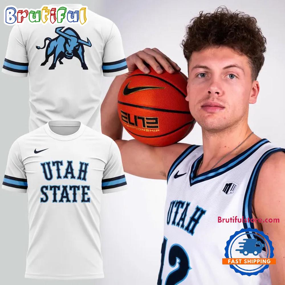 Utah State Aggies Special Throwback 80'S Uniform T Shirt
