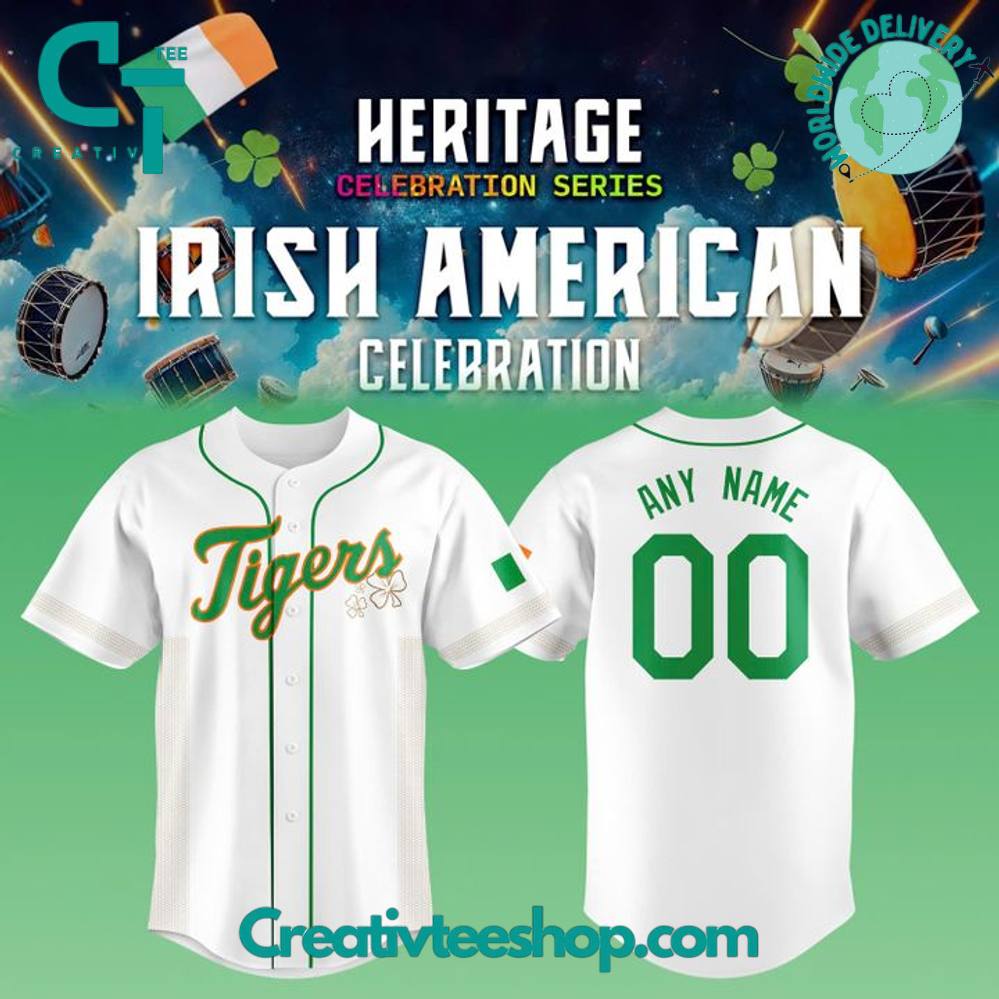 Detroit Tigers Irish Heritage Night 2025 Special Baseball Jersey