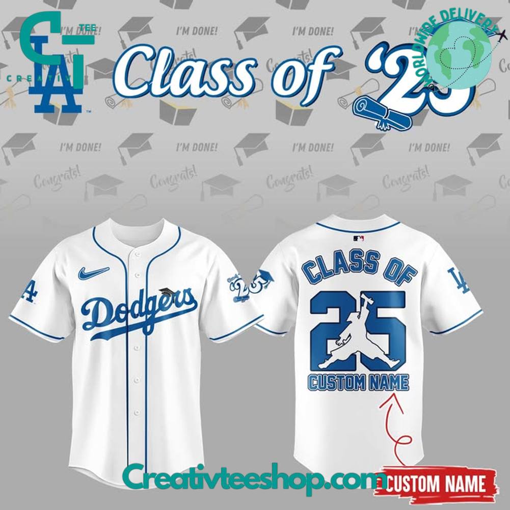 Los Angeles Dodgers "Class Of 2025" Personalized Baseball Jersey