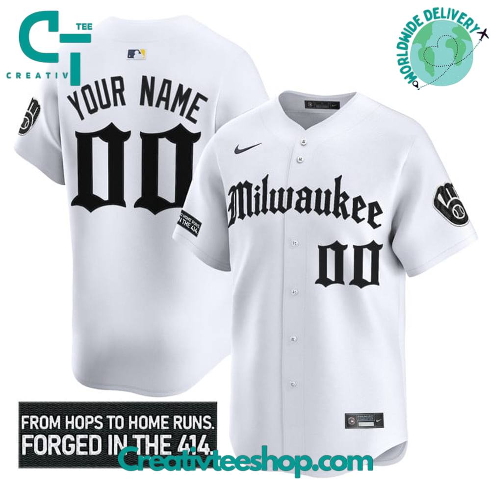 Milwaukee Brewers 'Gothic 414 Shadows Edition' Personalized Baseball Jersey