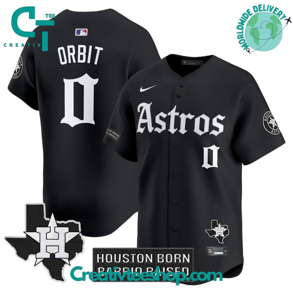 Houston Astros Gothic Edition "Houston Born Barrio Raised" Baseball Jersey