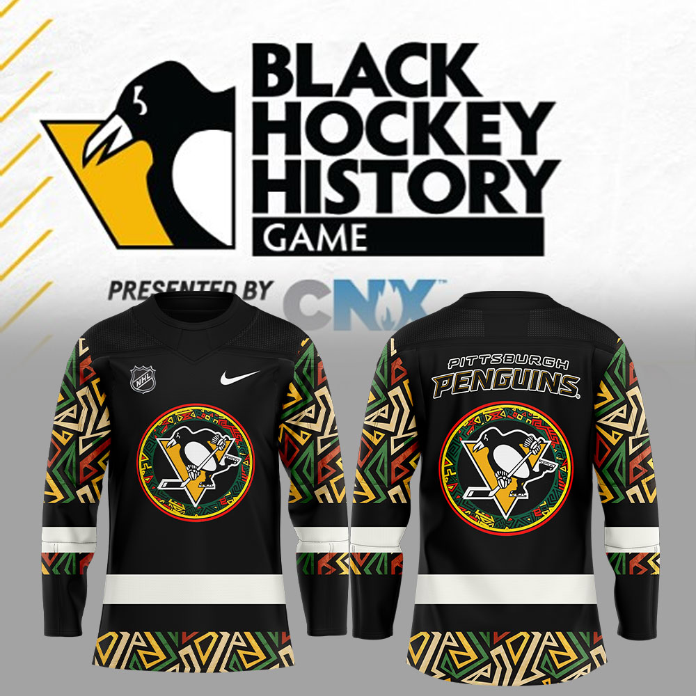 Pittsburgh Penguins Black Hockey History Night Jersey