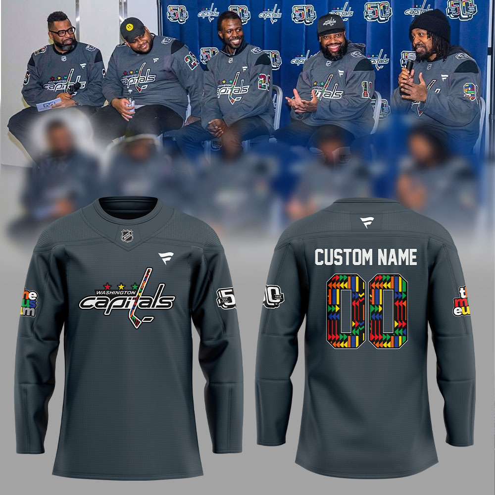Washington Capitals Black History Month Custom Name, Number For Fans Jersey