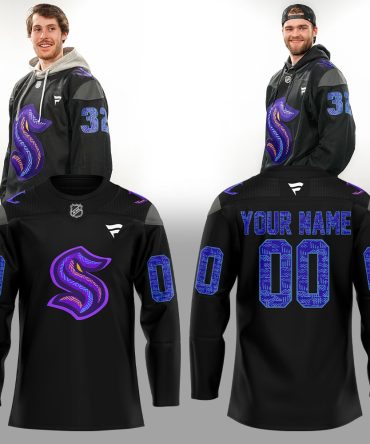 Seattle Kraken Black Hockey History Night Custom Name, Number For Fans Limited Edition Jersey