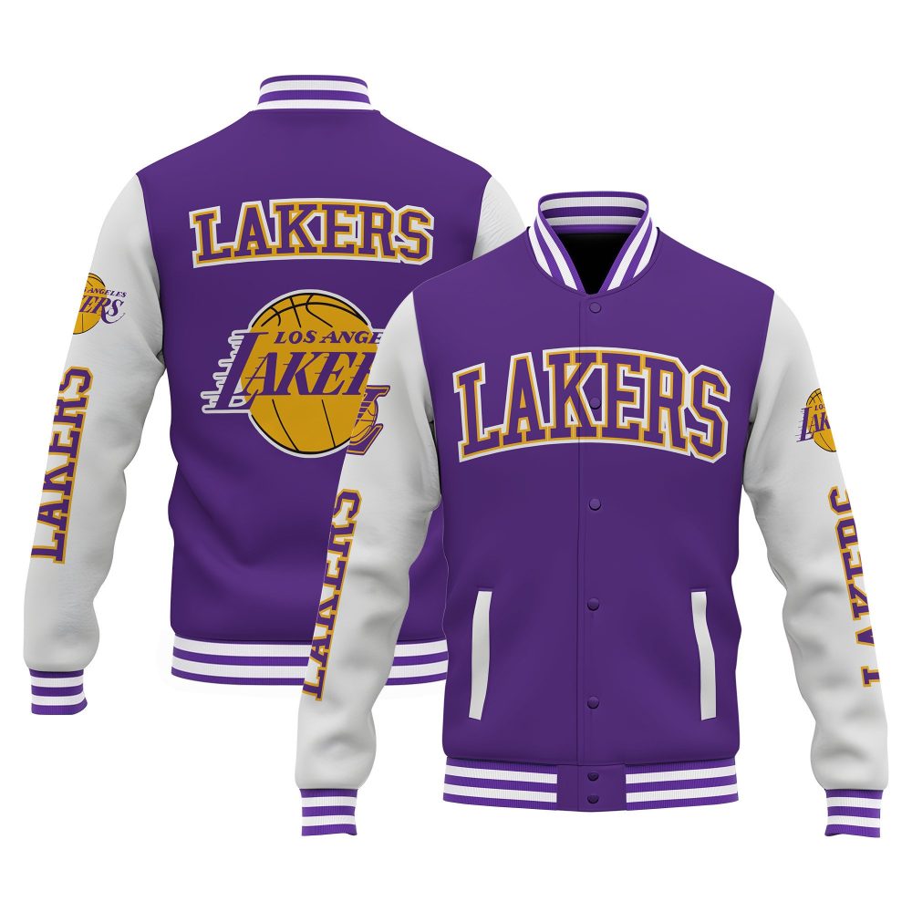 Los Angeles Lakers Special Design 3D Unisex Varsity Jacket V1