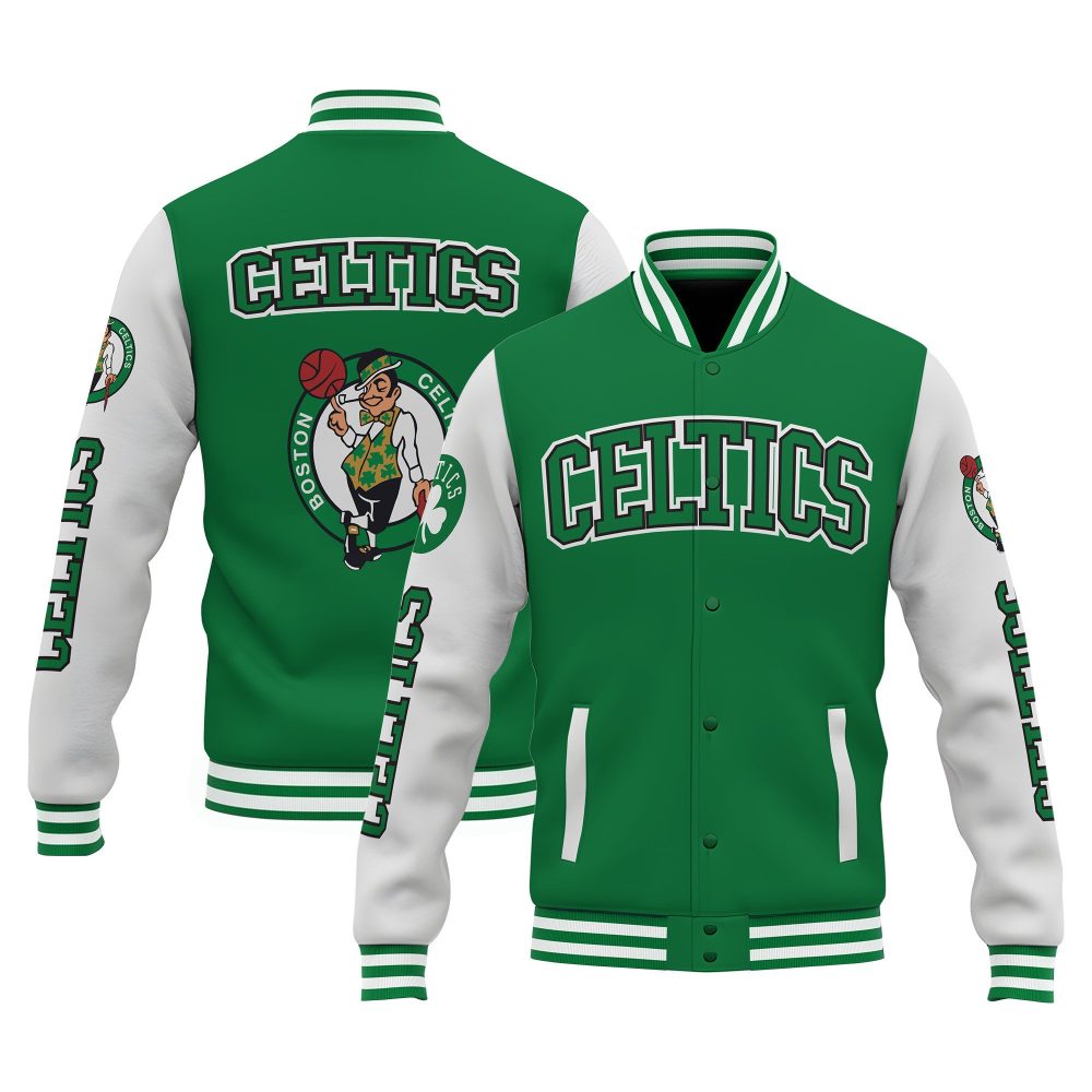 Boston Celtics Special Design 3D Unisex Varsity Jacket V1