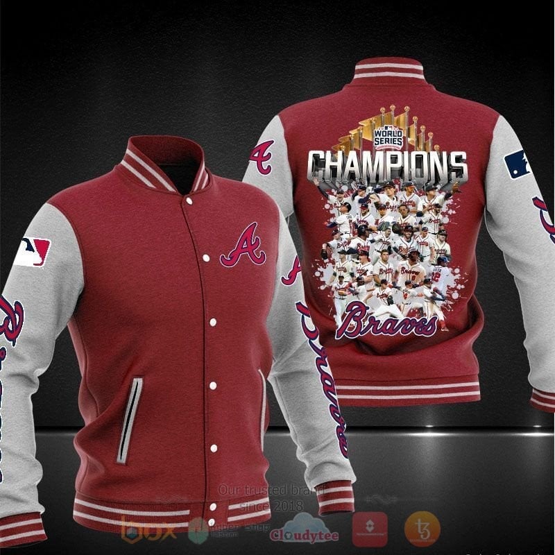 Mlb Atlanta Braves Pro Standard World Series Champions Red 3D Unisex Varsity Jacket